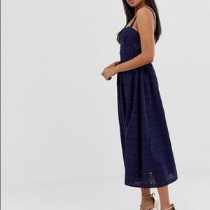 ASOS Design Premium Broderie Midi Dress